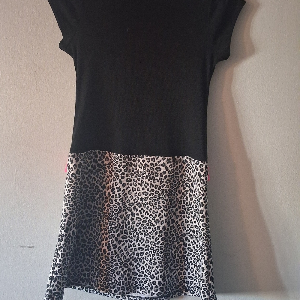 Black Cat Girl Graphic Dress with Pink Accents - Picture 3 of 8